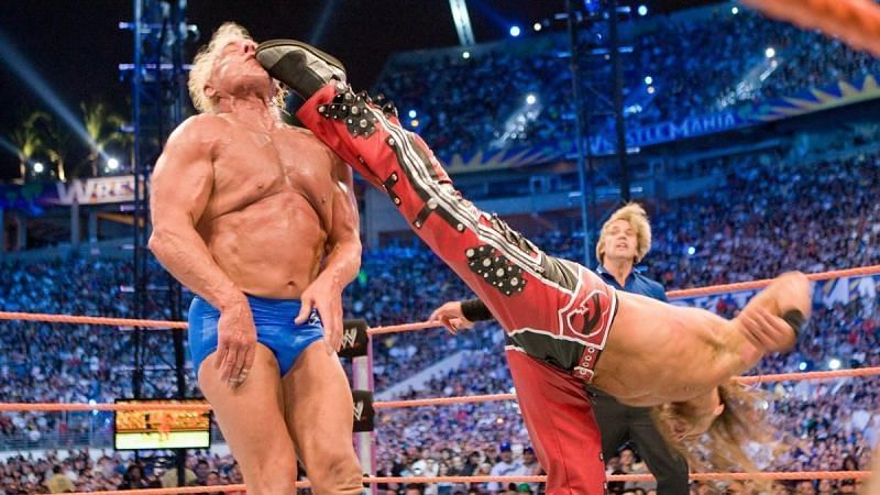 Michaels' final superkick to Ric Flair